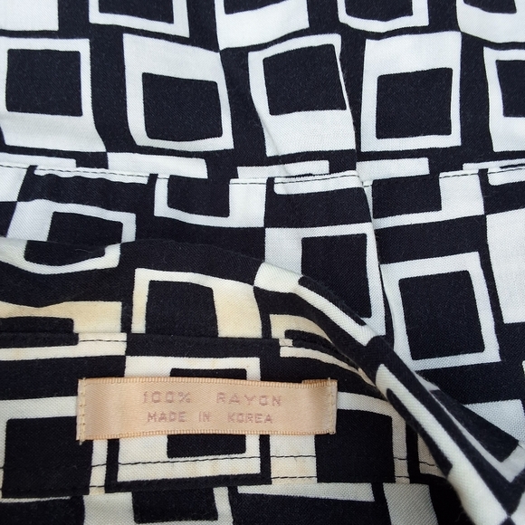 Vintage Campia Moda Modernist Old Tv Box Print Deco Style Short Sleeve Shirt L - Picture 10 of 11